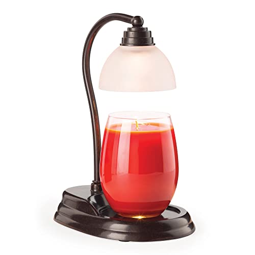 Candle Warmers Etc Aurora Candle Warmer Lamp For Top-Down Candle Melting, Bronze