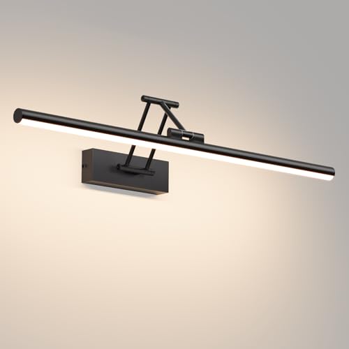 Klighten Led Miroir Lampe Salle de Bain 60cm,20W 1500lm Lampe pour LED Applique Rotating Ip44, Aluminium Applique Murale, Miroir Salle de Bain Blanc naturel...