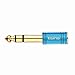 Tisino 3.5mm to 1/4 Stereo Adapter, 1/8 inch Female to 1/4 inch Male Aux Jack Converter Headphone Adapter - Red & Blue, 2PCS