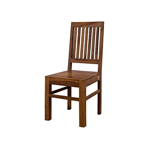 MASSIVMOEBEL24.DE Stuhl Sydney aus vollmassivem Sheesham, moderner Esszimmerstuhl aus Massivholz lackiert in Noble Unique Cover