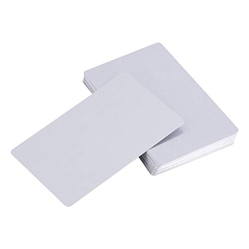 Placas Aluminio Tamaño Tarjetas,50 Piezas,Tarjeta de Visita Metálica, Plata,Tarjeta Imprimible de inyección de Tinta Marcado Láser Impermeable Grabado de Aleación de Tarjeta, para Negocios - Oficina