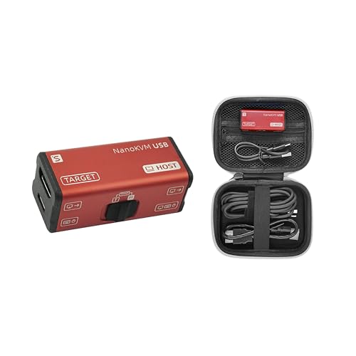 Sipeed NanoKVM-USB Operations Maintenance Server Tool Kit Multi-Device Collaboration Finger-Sized 4K USB KVM for Server SBCs Mini 1080P Video Switcher Capturer 4K HDMI in/Loop Out (KVM Full Kit3)