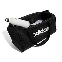 adidas Unisex Essentials Linear Duffel Bag Duffel Bag, Black/Black/White, S – Ansicht 4