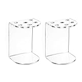 Oxtxuzdm 2er Pack Transparenter Acryl Scherenständer Mit 6 Fächern Salon Werkzeug Organizer Für Die Schreibtischaufbewahrung Kämme Clips Desktop Kämme Und Scherenhalter