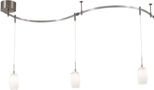 George Kovacs GK Lightrail P8003-1-084 Light Kit Brushed Nickel Etched Opal Glass