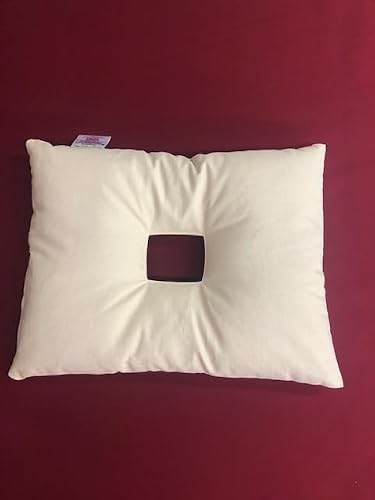 Pillow Perfect Natural Ear Pressure Relief Pillow Organic Buckwheat Husk Filled, Cnh Pain Relief, Ear Hole Pillow,British Made (24"X 17")