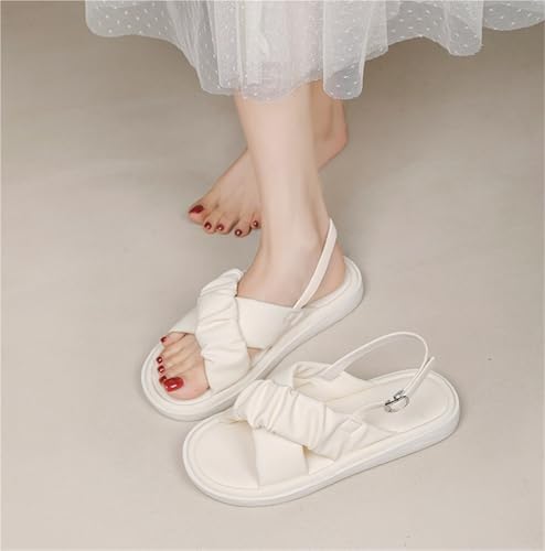 Women's Flat Sandals Open Toe Low Slip On Ankle Strap Casual Flat Sandals For Dressy Forma Daily Work Party Wedding3
