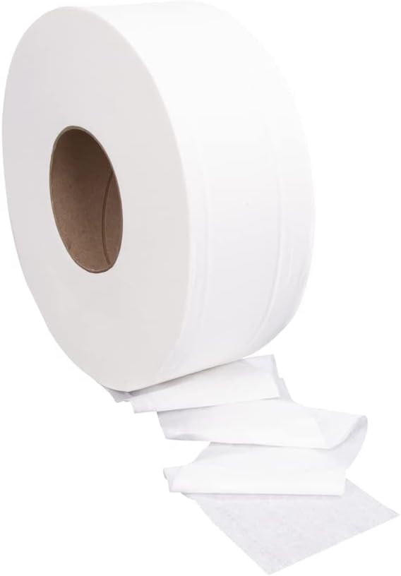 Sofidel Right Choice White 2 Ply Jumbo Roll Towel Toilet Tissue, 9 x 1000 Feet - 12 per case.