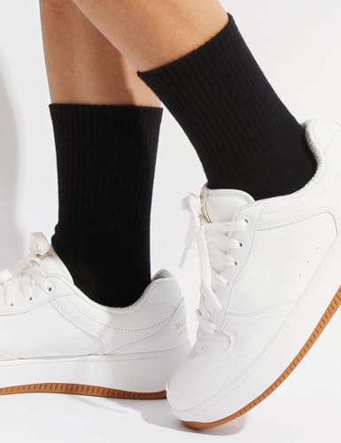 Image of Womens Crew Socks, Athletic Gym LightWeight Socks Thin Cotton Casual Calf Socks