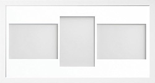 Frame Company Allington Range Photo Frame with White 3-Aperture Mount for Image Size 7 x 5-Inch, 50.8 x 25.4 x 1.5 cm, Beech