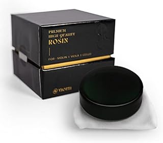 Viotti Dark Olive Rosin for Violin, Viola & Cello | Soft & Smooth Rosin Specially Made to Give You a Firmer Grip for Optimum Volume & Clarity | Carefully Shipped in Our Padded Protective Case