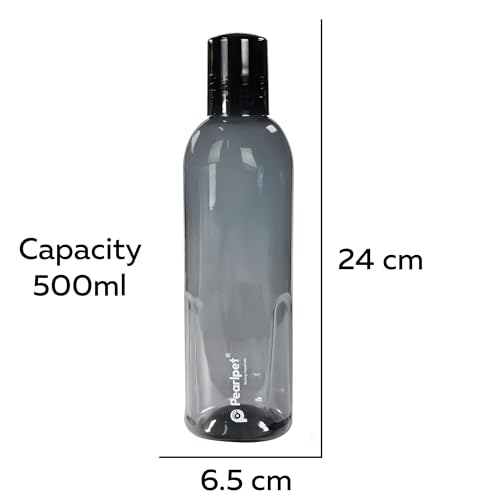 Image of PEARLPET Trion- BPA-free Plastic Water Bottle Set of 6 Pcs, Each 500ml, Assorted Multicolor