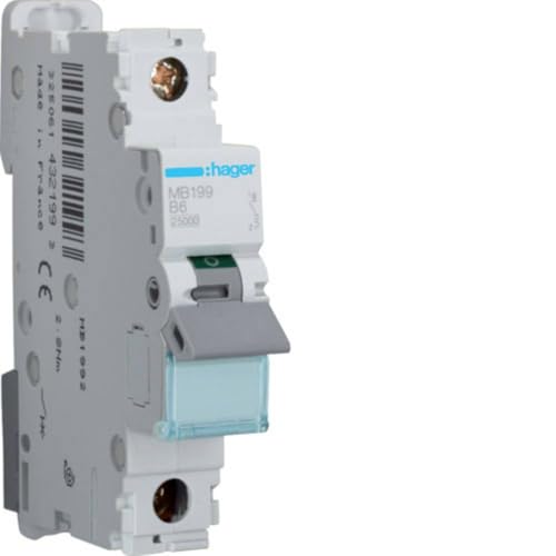 Disyuntor Hager mb199 B-Type de 1 módulo para protección eléctrica eficiente 2