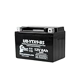 12V 8Ah YTX9-BS Replacement for Honda 400EX Battery - Compatible with Honda TRX 400EX Parts, TRX 300EX TRX300EX TRX400EX CBR900R Fourtrax Sportrax - 12 Volt Batteries, YTX9 AGM SLA