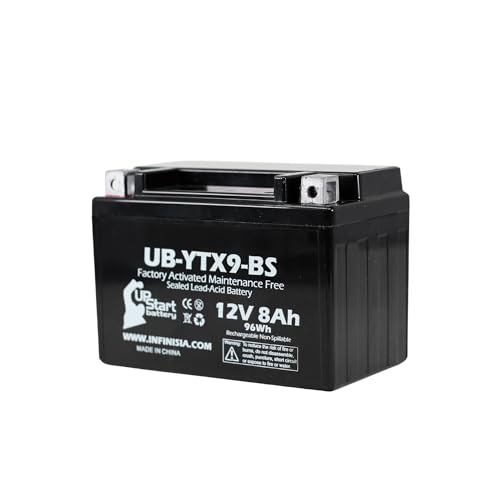 12V 8Ah YTX9-BS Replacement for Honda 400EX Battery - Compatible with Honda TRX 400EX Parts, TRX 300EX TRX300EX TRX400EX CBR900R Fourtrax Sportrax - 12 Volt Batteries, YTX9 AGM SLA
