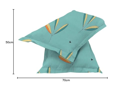Image of BSB HOME 180 TC Premium Cotton Pillow Covers | Regular Pillow Cases | Set of 2 Pieces Pillow Covers only King Size (Pastle Green, 20 x 30 Inches)
