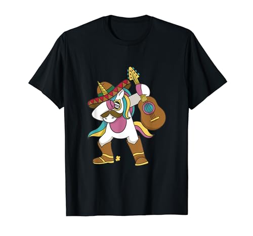 Dabbing Unicorn Funny Cinco De Mayo Dab Dance Mexican Fiesta T-Shirt