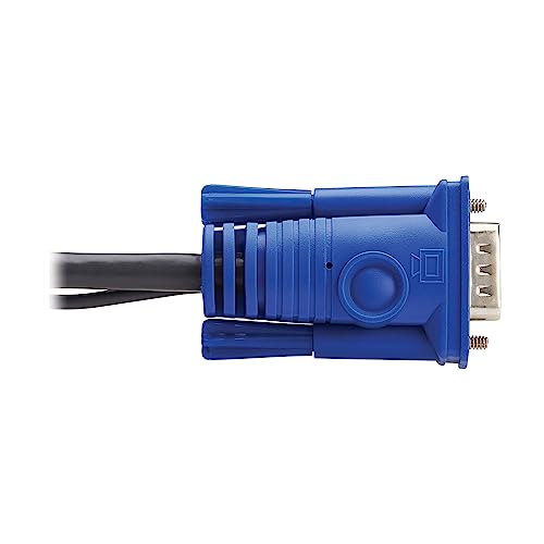Image of Tripp Lite 4-Port KVM Switch with Built-in VGA Cables Audio & USB for Keyboard Mouse, Desktop PC, 4 Computers 1 Monitor, Plug and Play - Windows, macOS, Linux Compatible - 3-Year Warranty (B032-VUA4)