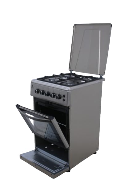 Gasline Gas Standherd 50cm SHGG5060AZU 4 flammig Gasbackofen mit Thermostat Grill Umluft Propangas/Erdgas