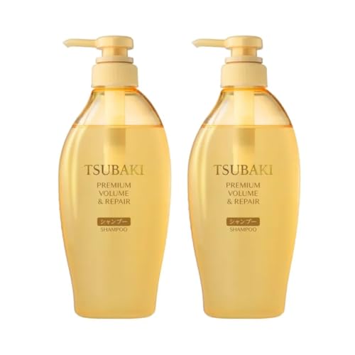 Hair Professional Repair Tsubakii Premium Volume & Repair Shampoo - with Camellia Oil For Dry Damaged Hair 450ml + 450ml