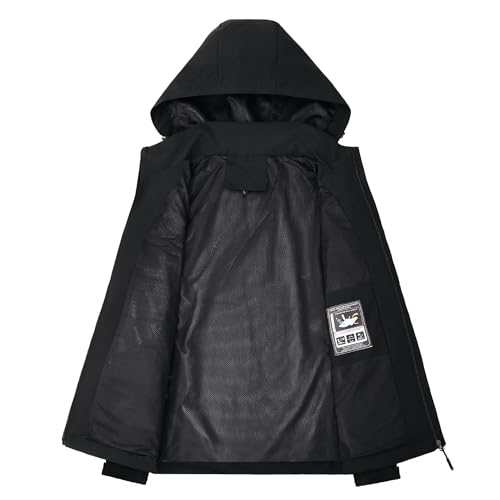 Chaqueta impermeable para hombre con capucha y bolsillos miniatura 6