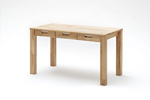 Beauty.Scouts Schreibtisch Mito,Tisch, Arbeitsplatz, Bürotisch, Büromöbel, Arbeitsplatz Möbel, Arbeitszimmer, Home Office, Kernbuche Massiv, Massivholz, 135x76x70 cm Farbe Kernbuche