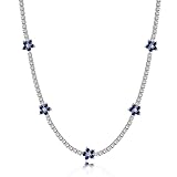 ZHSHYS Collar de Plata de Ley 925 para Mujer, Gargantilla de Boda Nupcial, joyería de cumpleaños