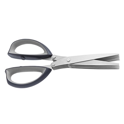 BergHOFF 1106253 Stainless Steel 5 Blade Herb Scissors with Brush
