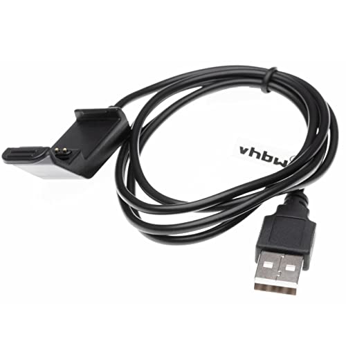 vhbw Cable de Carga 100cm estación de Carga para Garmin Edge 20, 25 GPS, Ordenador Bicicletas Cable de Repuesto, Cable de Datos