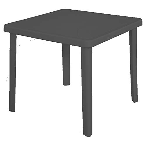 ARETA s.​r.​l. (ARE)- Antracite Tavolo NETTUNO 80x80xh72cm, Multicolore, 123