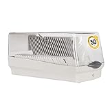 TISHLED CD Case, 50 Capacity CD/DVD Storage Holder Lockable Hard Plastic Protective Disc Organizer D