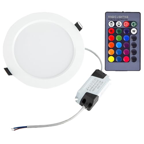 ABOOFAN Downlight Led Regulable Empotrable Luz De Techo RGB y Blanca Aluminio Control Remoto para Hogar Iluminación Moderna Foco Decorativo