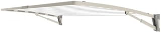 Hills Wall Mounted Folding Frame Washing Line, High grade steel, Pebble Beach Beige, 2.2m x 1.2m