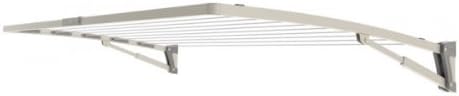 Hills Wall Mounted Folding Frame Washing Line, High grade steel, Pebble Beach Beige, 2.2m x 1.2m