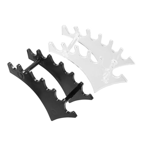 ABOOFAN 2 pezzi Portapennelli Trucco Orizzontale Organizer Pennelli con Scomparti Supporto Asciugatura Efficiente Leggero e Portatile Adatto per Pennelli Cosmetici