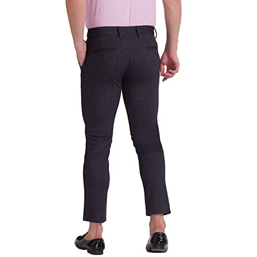 Image of Parx Cotton Black Casual Trouser for Men