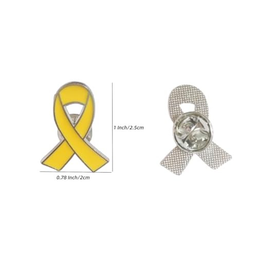 Image of Yellow Ribbon Pin Bring Them Home Brooch Hostages Israel Pin Breast Cancer Awareness Prevention Lapel Enamel Charity Donation Accessories Movement Badge Gift