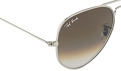 Image of Ted Smith Mens Womens Polycarbonate Uv Protection Metal Pilot Sunglasses