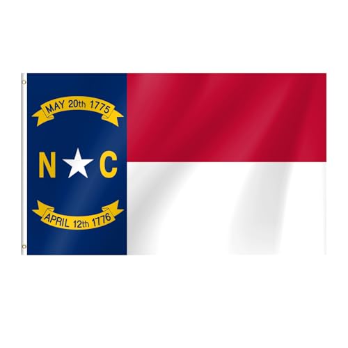 North Carolina Flag 3x5 North Carolina State Flags with Brass Grommets Ideal for Party Parades Sports Events Outdoor Decorations
