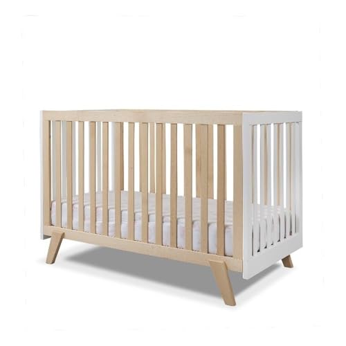 Sorelle Furniture Luce 2-in-1 Convertible Crib in Natural and White