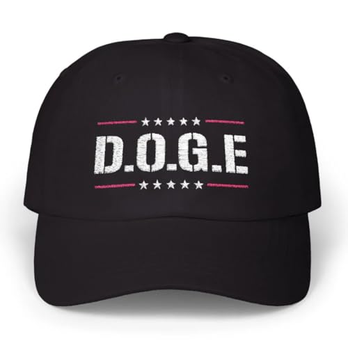 END THE WOKENESS D.O.G.E. Hat Department of Government Efficiency Cap Embroidered Dad Hat | Political Merchandise Elon Musk Doge | Adjustable Unstructured Cotton Baseball Cap Black