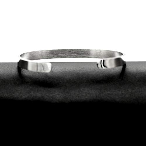 Image of Uloveido Stainless Steel Inspirational Bracelets for Women Engraved Personalized Mantra Initial Motivational Cuff Bangle Y460