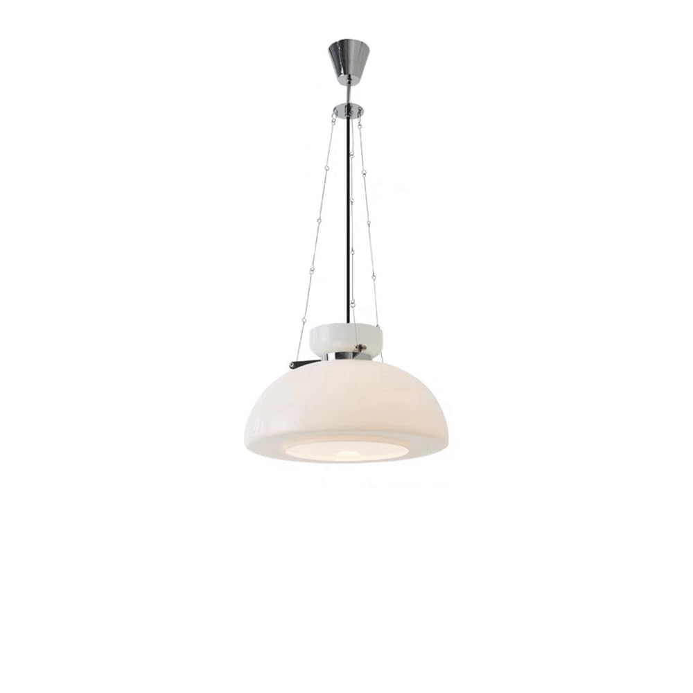 Suspension E27 en verre crème pour éclairage cosy de table à manger et bureau