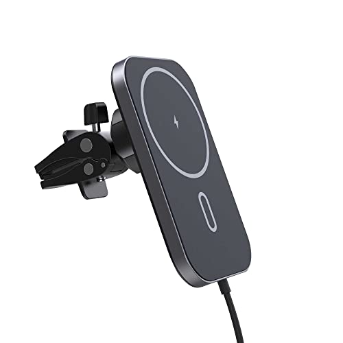 Carregador de carro magnético sem fio Dapon para iPhone 14/13-360° Alinhamento automático ajustável