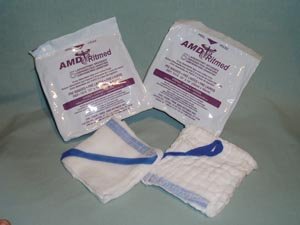 AMD-Medicom AMR 1525, Ritmed Laparotomy Sponge, Prewashed, 4-Ply, 4" Width, 18" Length, Pack of 200