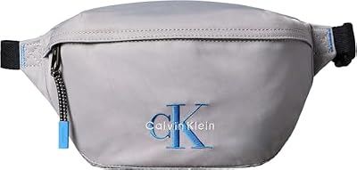 Calvin Klein Uomo Marsupio Bold con Logo, Grigio (Cloudburst), Taglia Unica