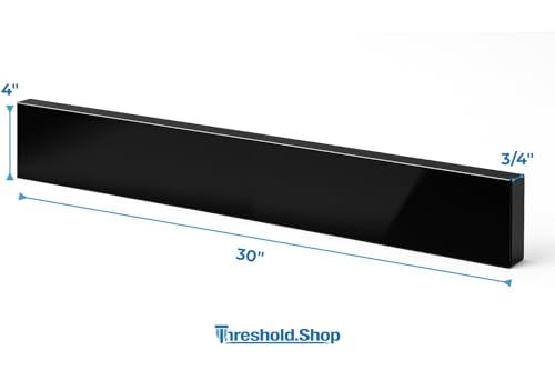 Image of Bathroom Vanity Sink Backsplash /Sidesplash (Super Black Engineered Marble, 4 inch x 30 inch)