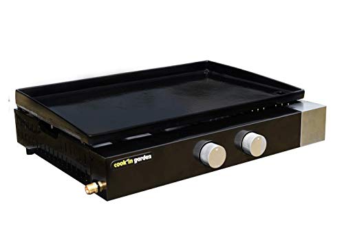 Plancha Gas Para Posar Finesta 2 Quemadores (61 Cm) Con Cubierta - Cook'In Garden En Oferta Cook'In Garden Pg035 Finesta - Plancha De Gas Para Colocar (2 Quemadores, 61 Cm)
