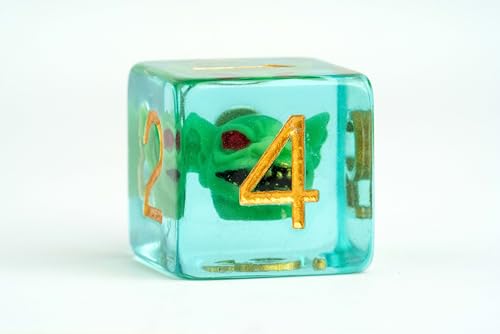 Juego de dados de 16 mm Pathfinder Goblin Inclusion para rol de resina 3