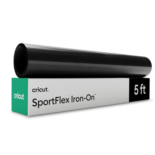 Cricut® SportFlex Iron-On, Black (5 ft) - HTV Heat Transfer Vinyl for...